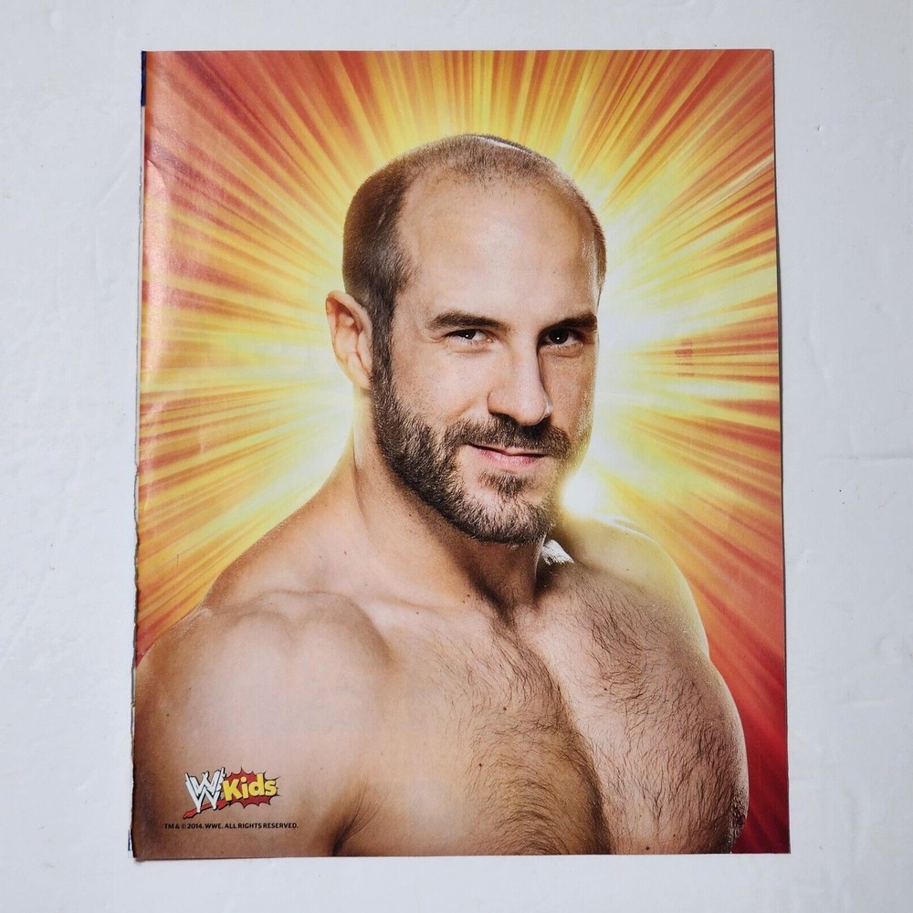 Cesaro Claudio Castagnoli shirtless headshot WWE Kids pinup clipping 8x10.5